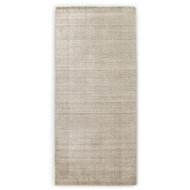 Amaud Brown and Cream Wool Blend Runner Rug 3' x 9'