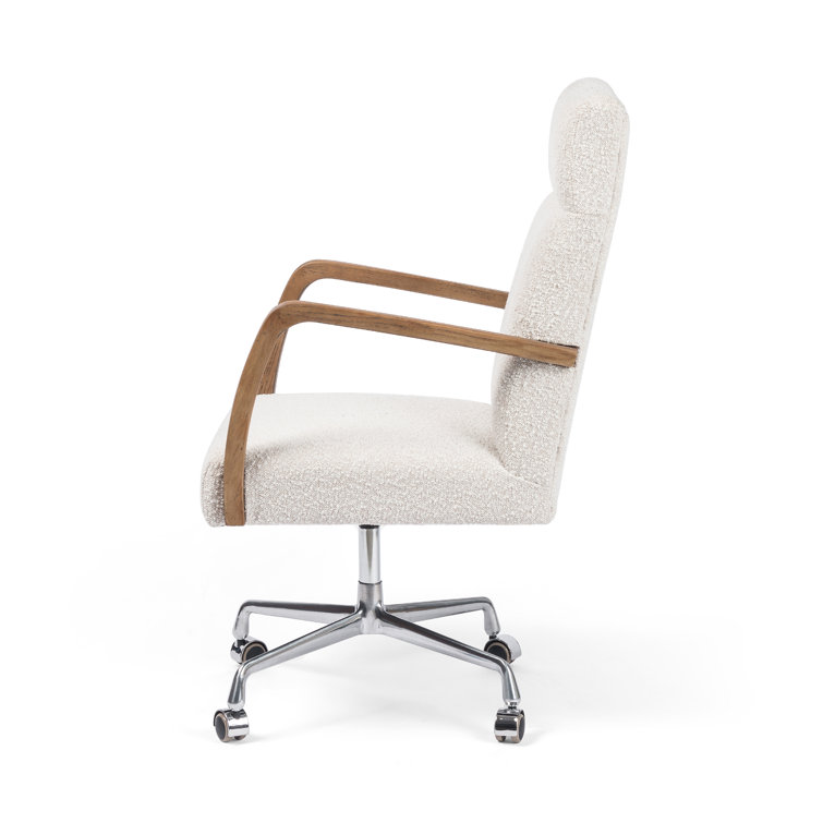 Bryson High-Back Knoll Natural Swivel Task Chair in White