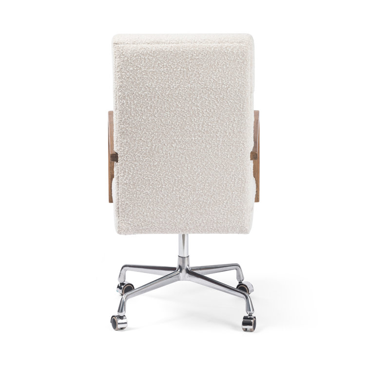 Bryson High-Back Knoll Natural Swivel Task Chair in White