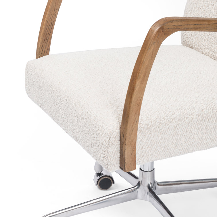 Bryson High-Back Knoll Natural Swivel Task Chair in White