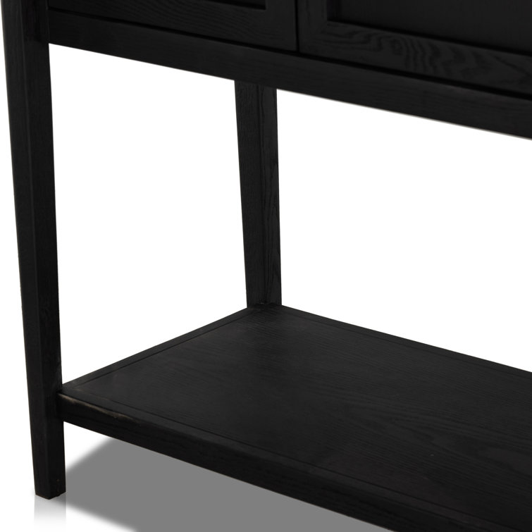 Tolle Black Contemporary 2-Door Arched Armoire