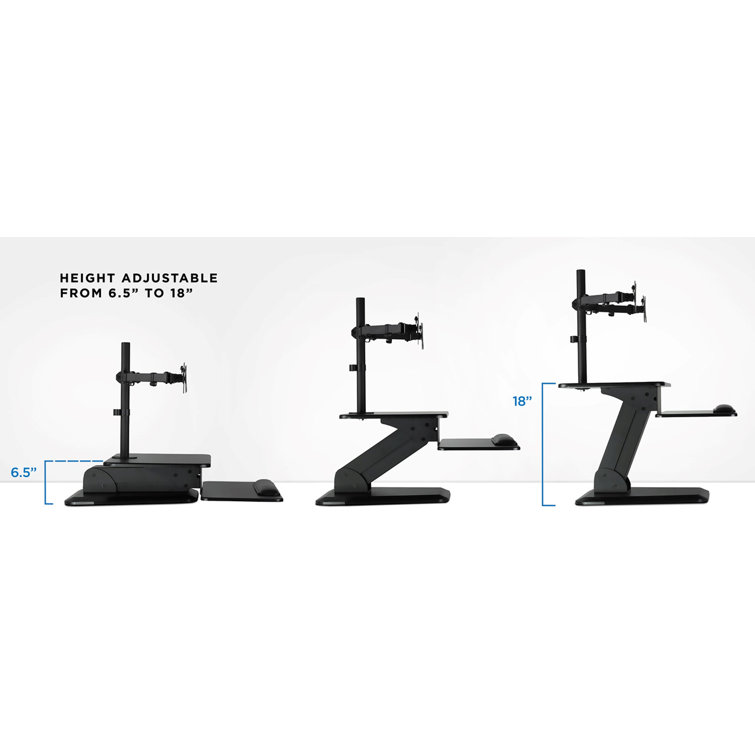 ErgoFlex 29" Compact Height Adjustable Dual Monitor Standing Desk Converter