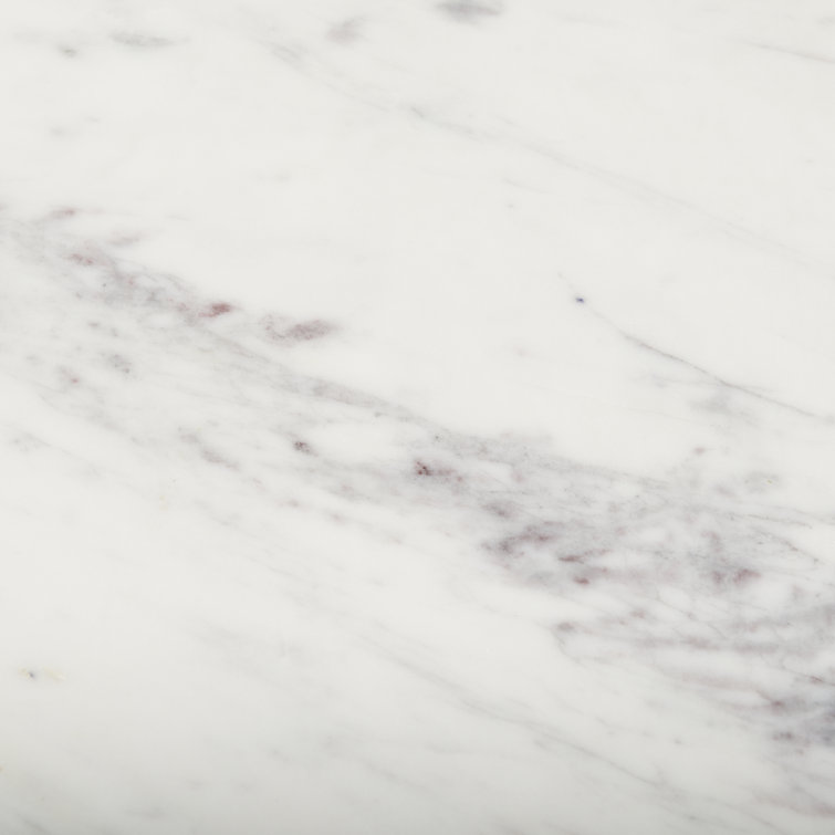 Mya White Marble Top Black Iron Kitchen Island