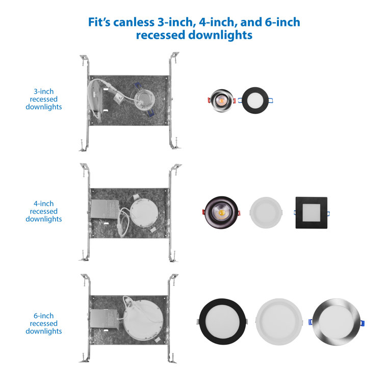 Adjustable Steel Frame for Canless LED Downlights