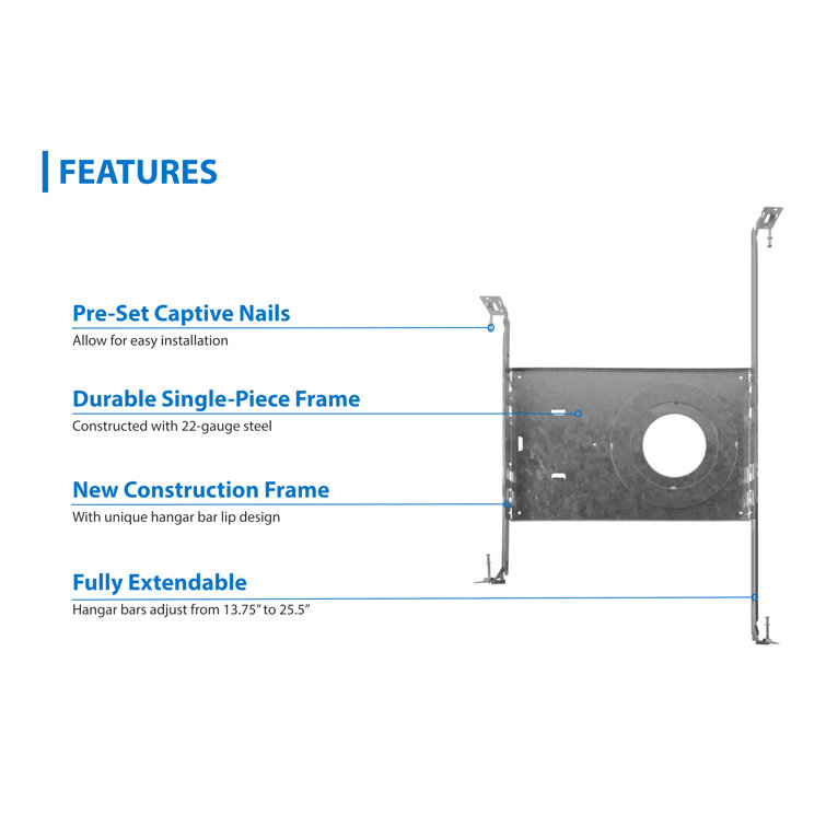 Adjustable Steel Frame for Canless LED Downlights