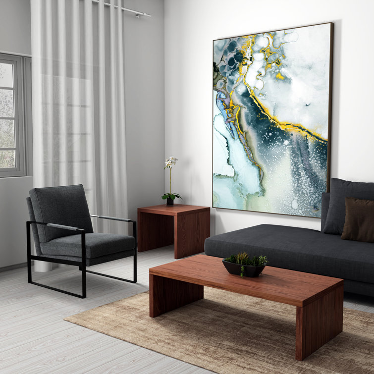 Walnut Rectangular Sled Base Coffee Table