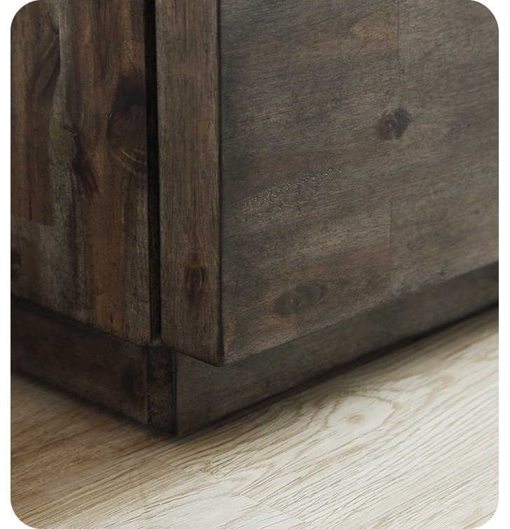 Formosa 29" Dark Brown Acacia Wood Freestanding Vanity Base