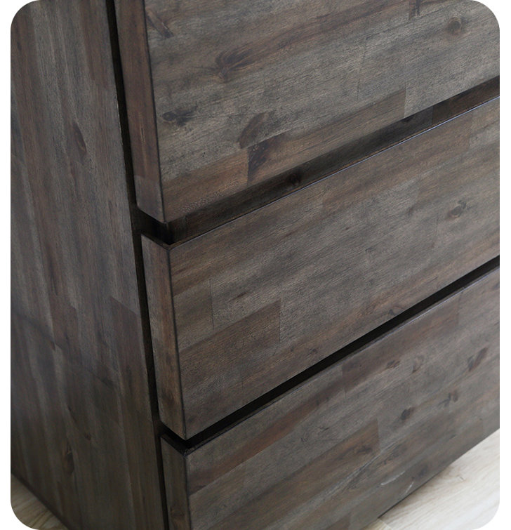 Formosa 29" Dark Brown Acacia Wood Freestanding Vanity Base