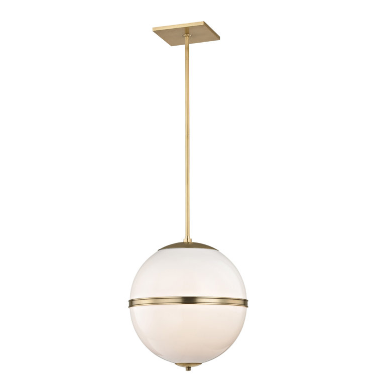 Elegant Aged Brass Mini Chandelier with Crystal Accents and White Glass Shade