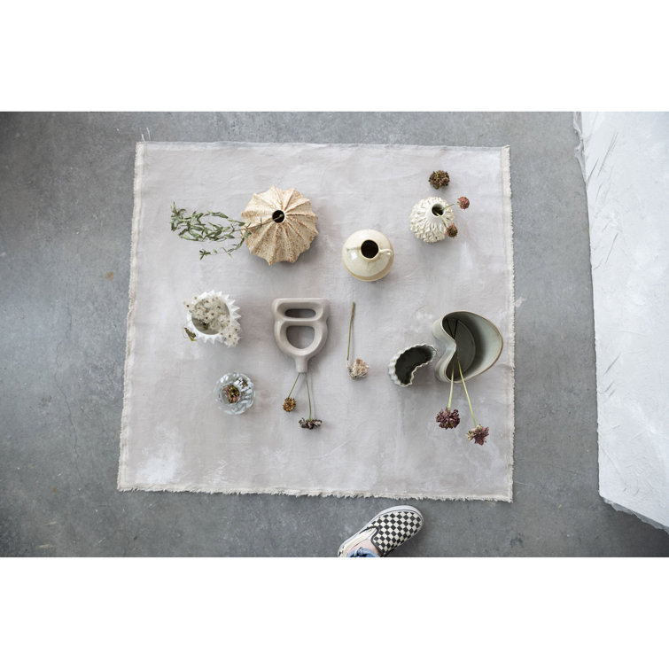 Matte Beige Novelty Ceramic Sculptural Table Vase