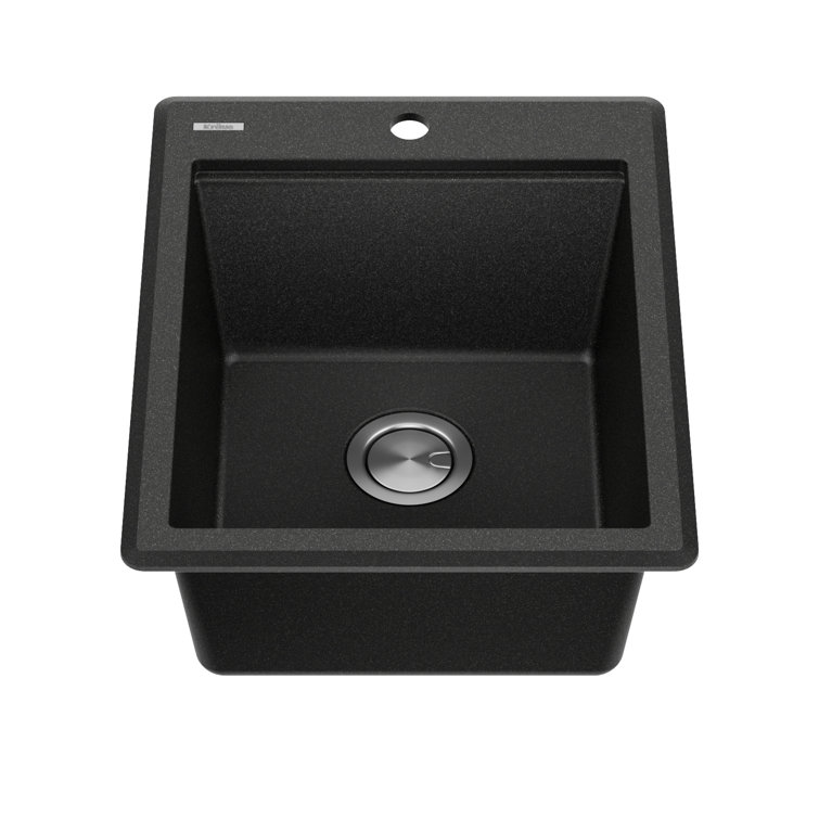 Bellucci Metallic Black Granite Composite Single Bowl Kitchen Sink