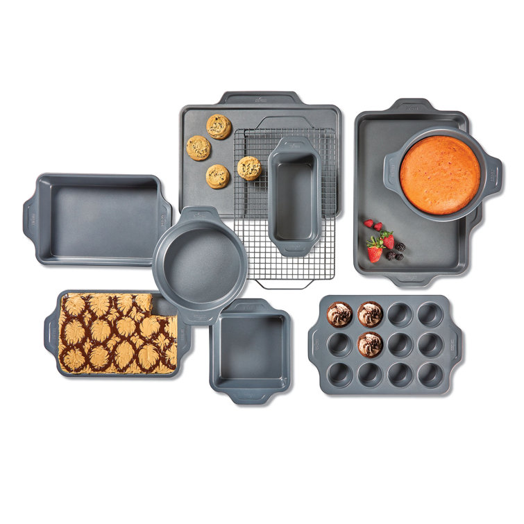 10-Piece Silver Nonstick Steel Bakeware Set