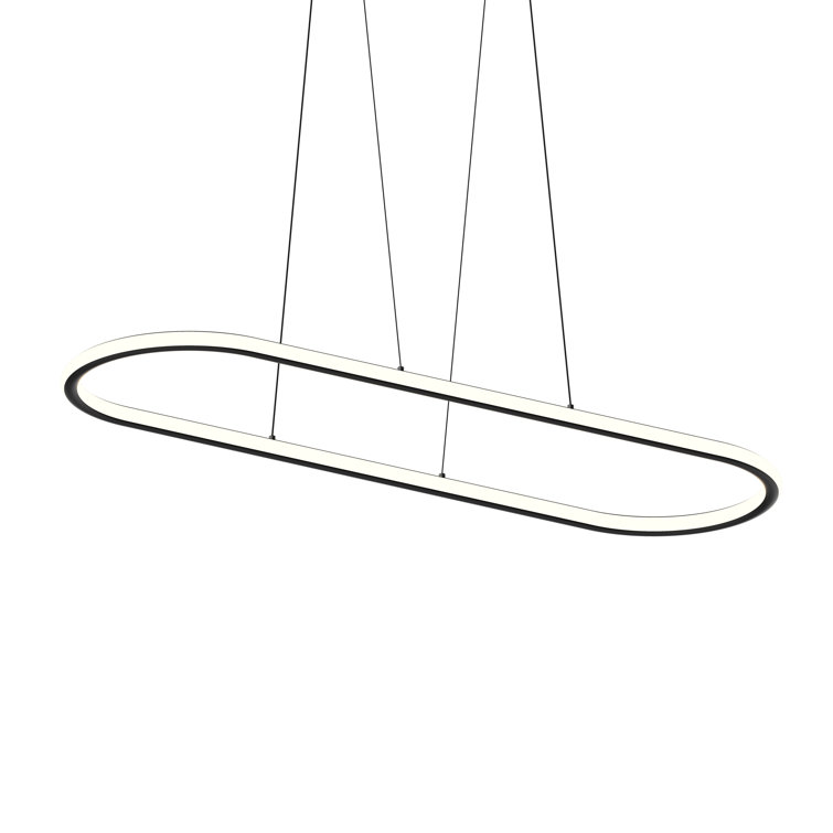 Luna 49.5'' Satin Black Dual-Sided LED Pendant Light