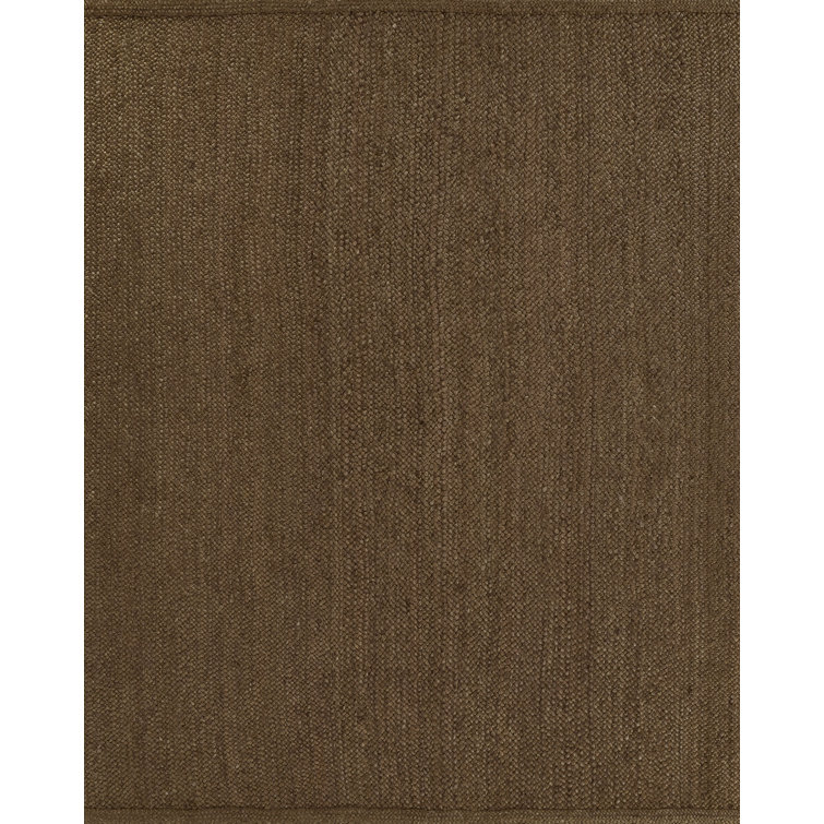 Cassis Walnut Braided Handwoven Jute Area Rug - Round 6' x 9'