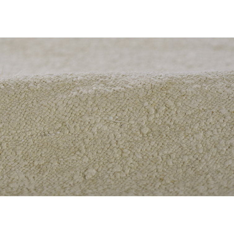 Ivory and Taupe Wool Cotton Striped Runner Rug 2.6x8