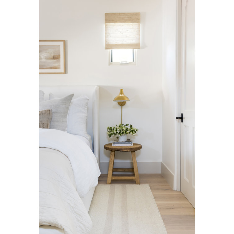 Ivory and Taupe Wool Cotton Striped Runner Rug 2.6x8