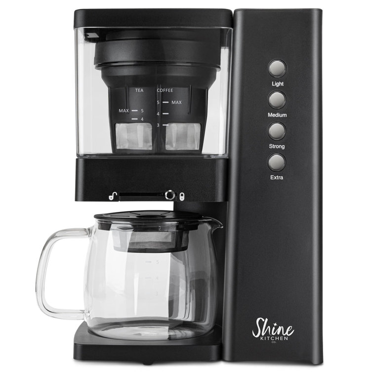Shine Black Cold Brew Coffee and Tea Machine with Vacuum Technology
