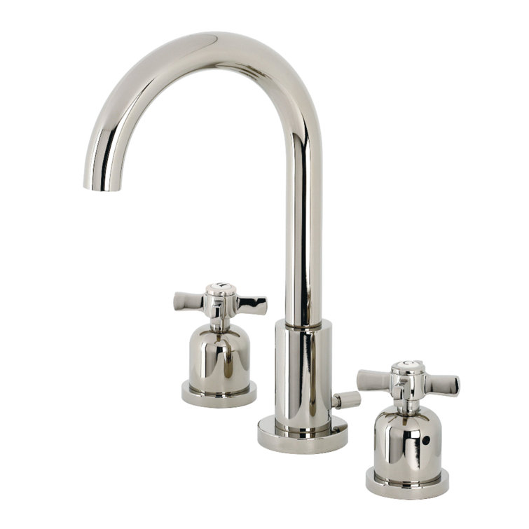 Elegant Millennium Polished Nickel Widespread Bathroom Faucet