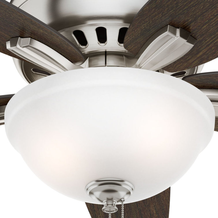Sleek 42" Brushed Nickel Low-Profile Ceiling Fan with LED Light & Remote