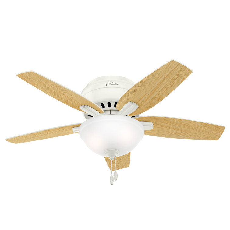 Fresh White 42" Low-Profile LED Ceiling Fan with Whisper-Quiet Motor