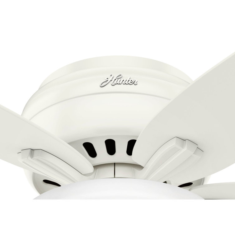 Fresh White 42" Low-Profile LED Ceiling Fan with Whisper-Quiet Motor
