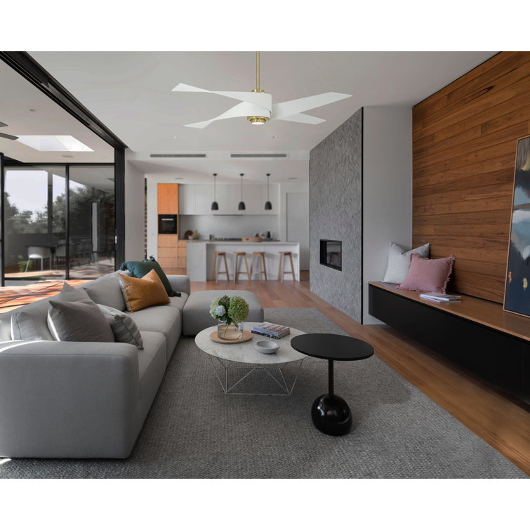 Artemis IV Soft Brass 64" Smart Ceiling Fan with LED Light and Remote