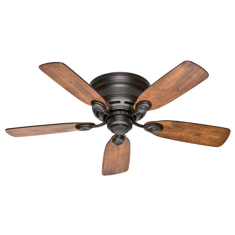 42" New Bronze Low Profile Ceiling Fan with Oak Blades