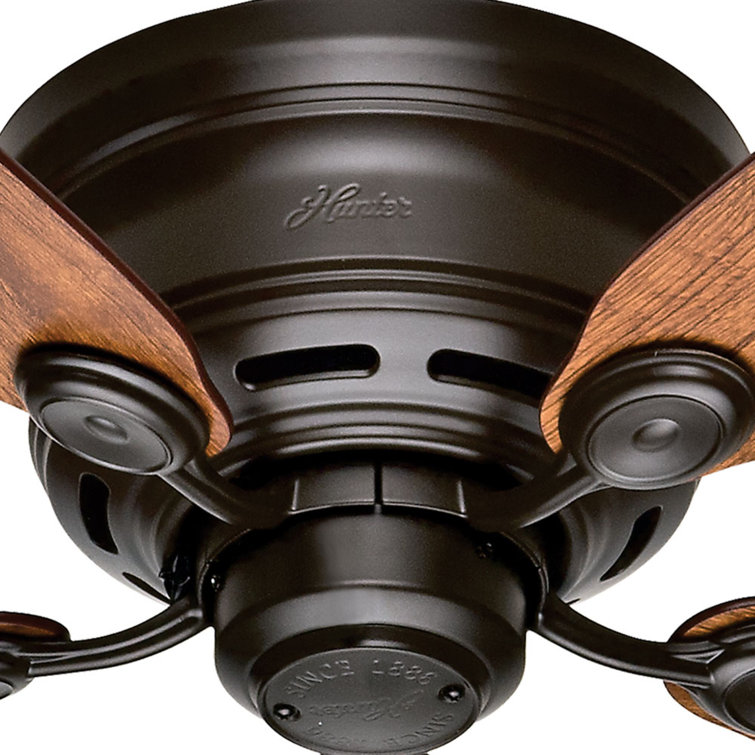 42" New Bronze Low Profile Ceiling Fan with Oak Blades