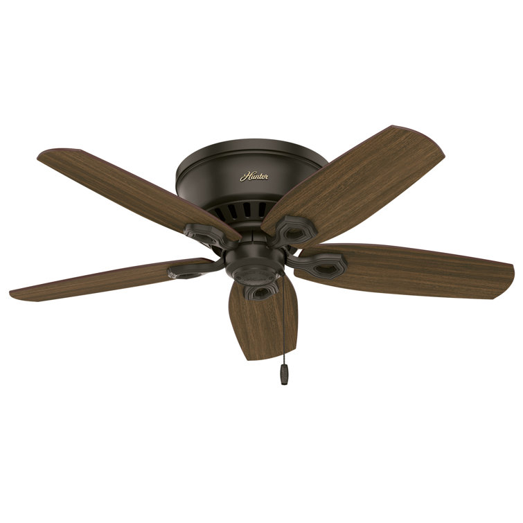 42" Bronze Low Profile Ceiling Fan with LED Light Kit