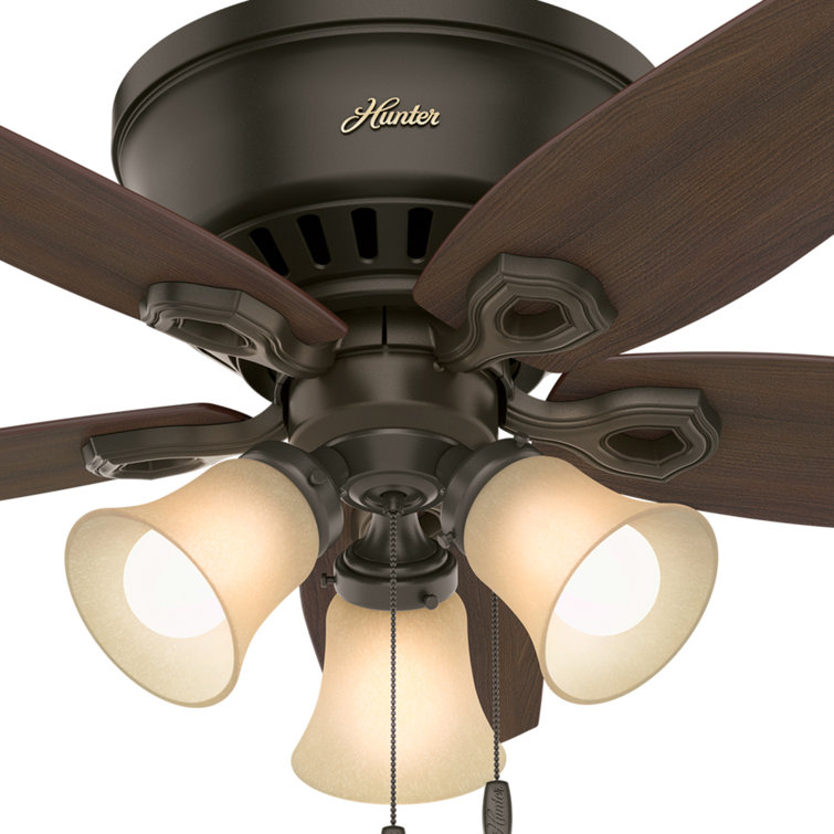 42" Bronze Low Profile Ceiling Fan with LED Light Kit