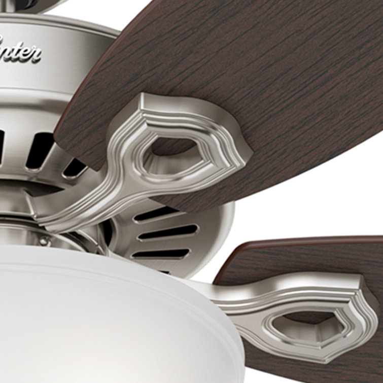 52" Brushed Nickel Ceiling Fan with LED Light and Reversible Blades