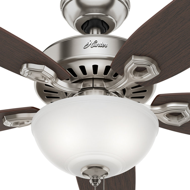 52" Brushed Nickel Ceiling Fan with LED Light and Reversible Blades