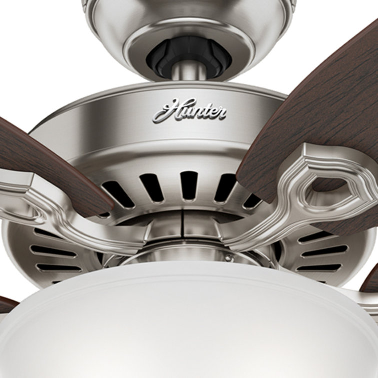 52" Brushed Nickel Ceiling Fan with LED Light and Reversible Blades