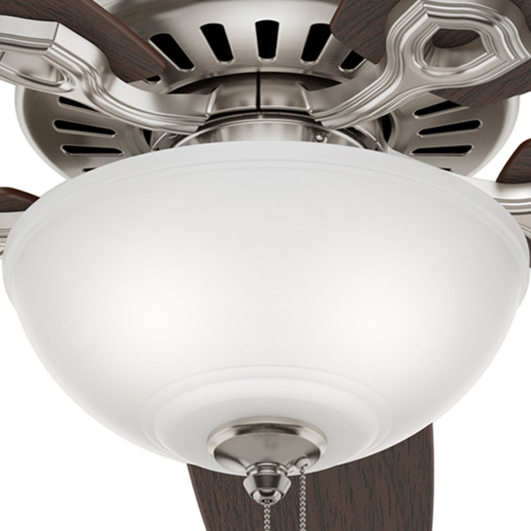 52" Brushed Nickel Ceiling Fan with LED Light and Reversible Blades