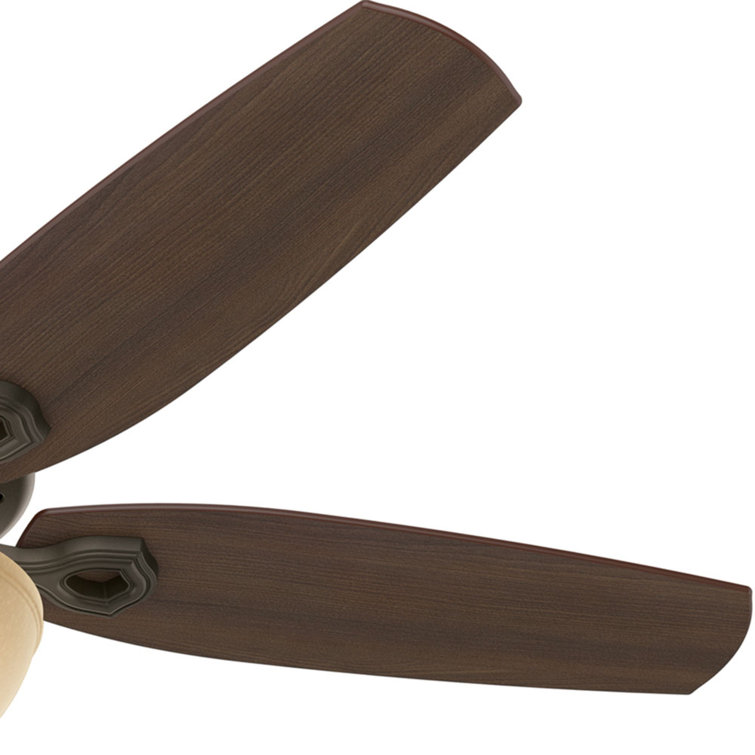 52'' New Bronze Ceiling Fan with LED Light and Reversible Blades