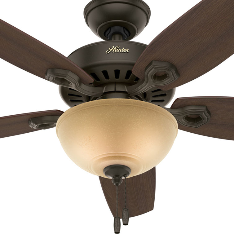 52'' New Bronze Ceiling Fan with LED Light and Reversible Blades
