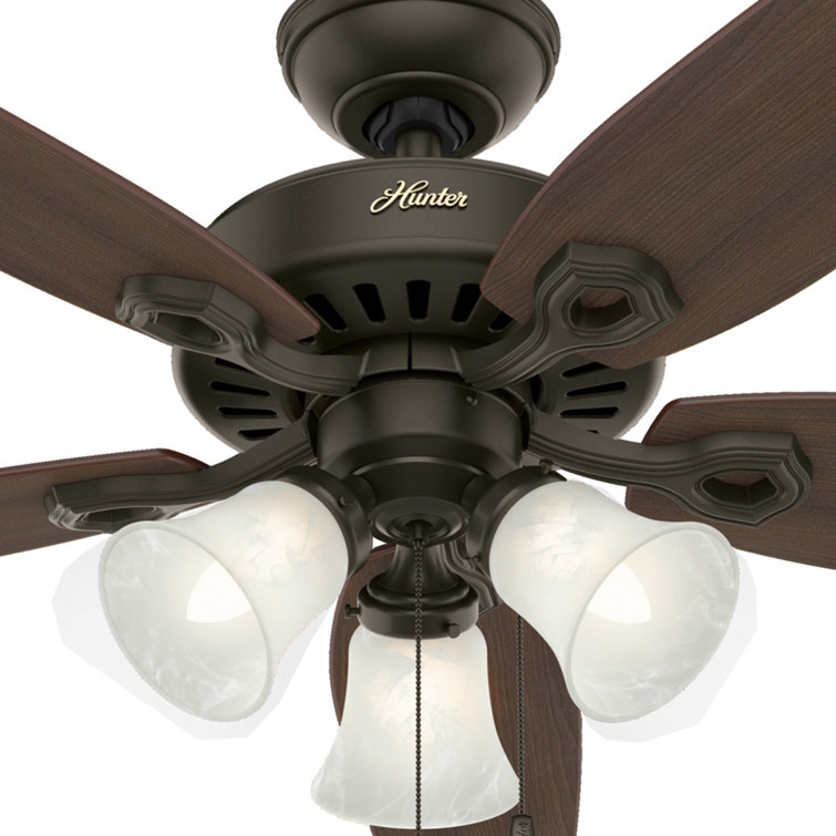 52" Bronze Low Profile Ceiling Fan with LED Light and Remote