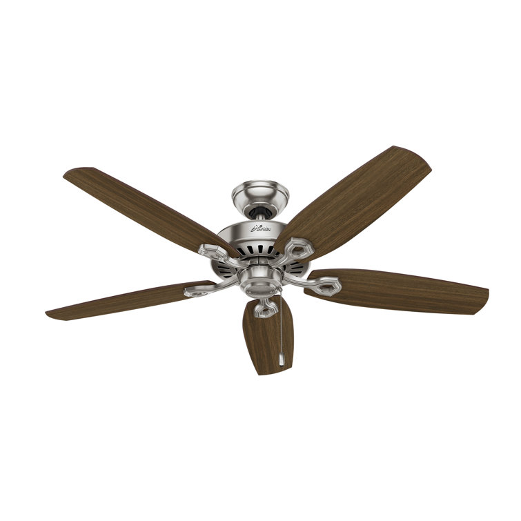 52" Brushed Nickel Ceiling Fan with Reversible Blades