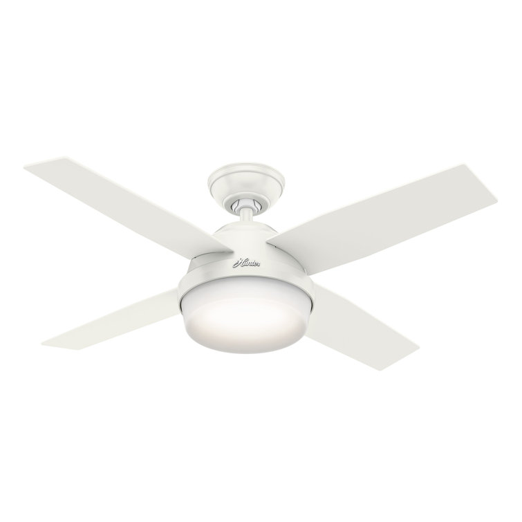 Dempsey 44" Fresh White LED Ceiling Fan with Remote and Reversible Blades