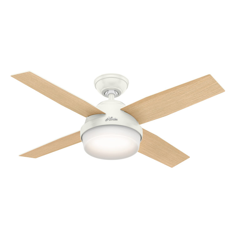 Dempsey 44" Fresh White LED Ceiling Fan with Remote and Reversible Blades