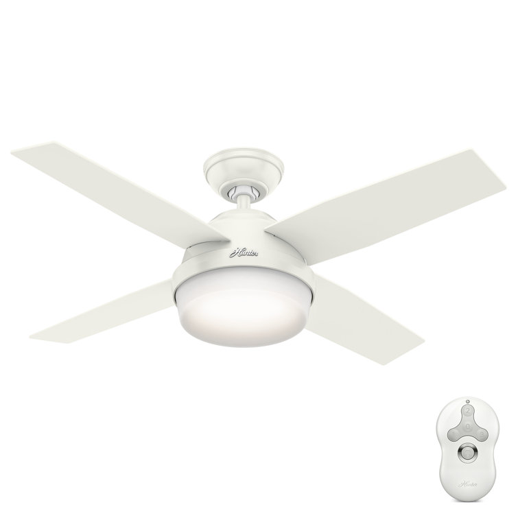 Dempsey 44" Fresh White LED Ceiling Fan with Remote and Reversible Blades