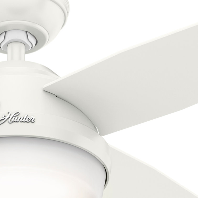 Dempsey 44" Fresh White LED Ceiling Fan with Remote and Reversible Blades