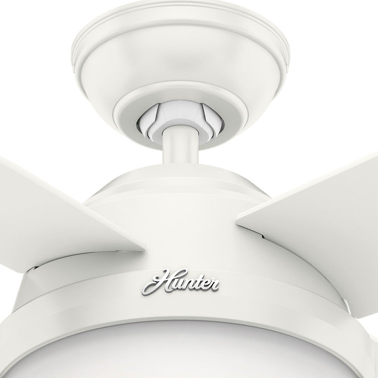 Dempsey 44" Fresh White LED Ceiling Fan with Remote and Reversible Blades
