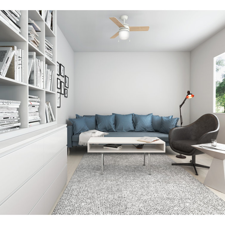 Acumen 42" Fresh White Ceiling Fan with LED Light and Reversible Blades