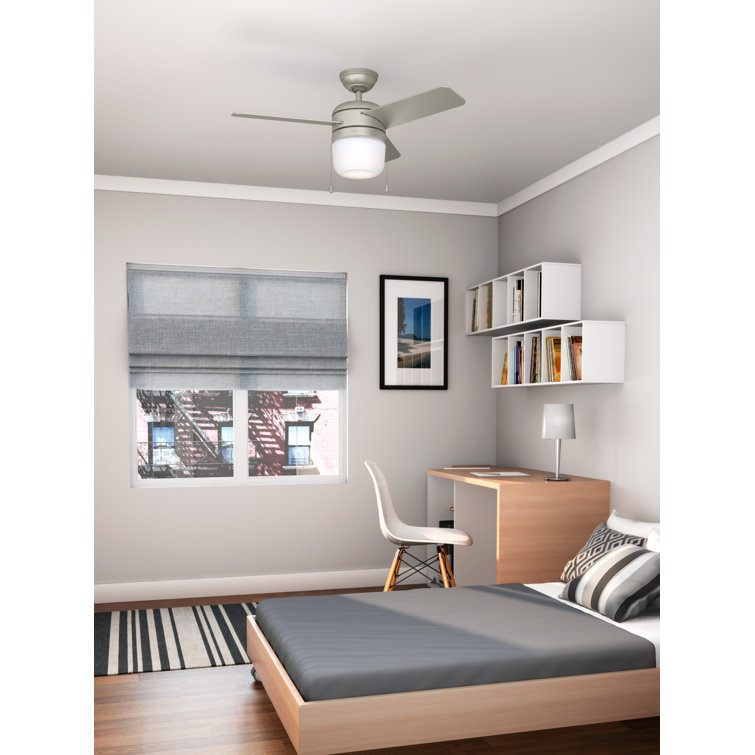 42" Matte Nickel LED Ceiling Fan with Reversible Blades