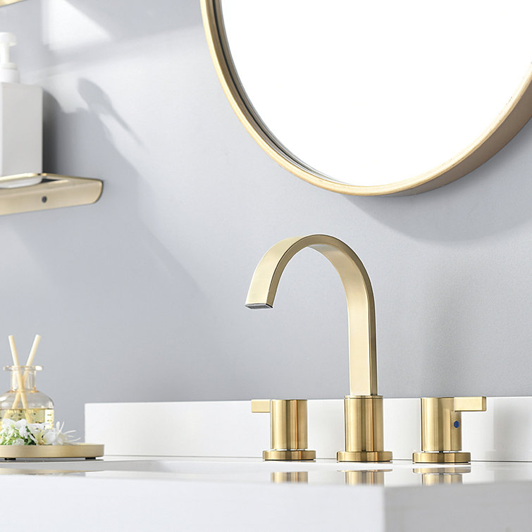 Widespread 2-handle Bathroom Faucet with Drain Assembly