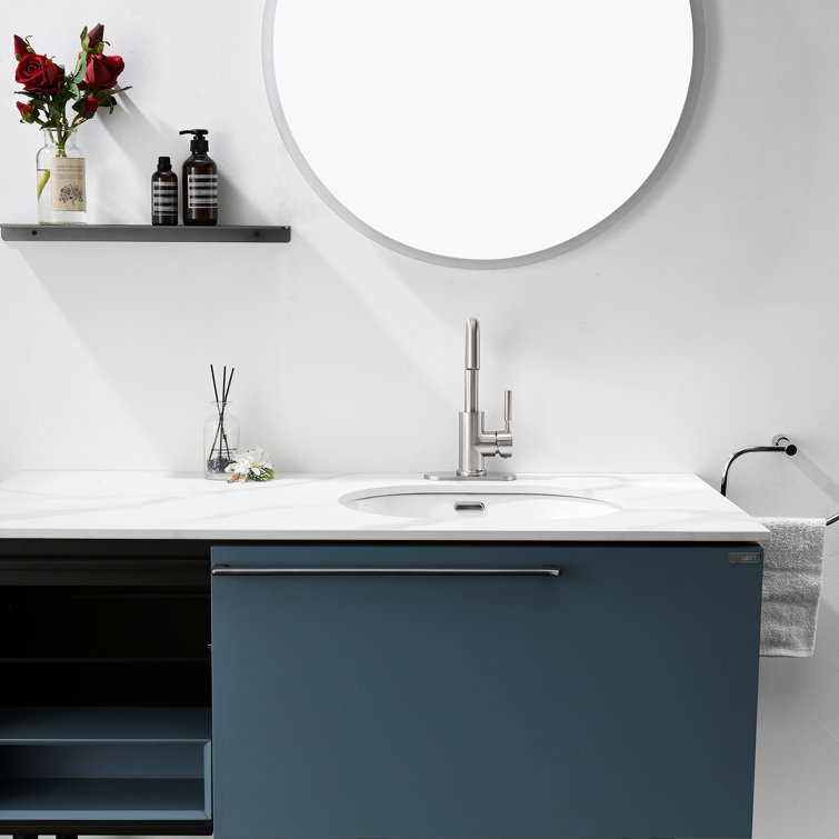 Brushed Nickel Single-Handle Bathroom Faucet with Metal Drain