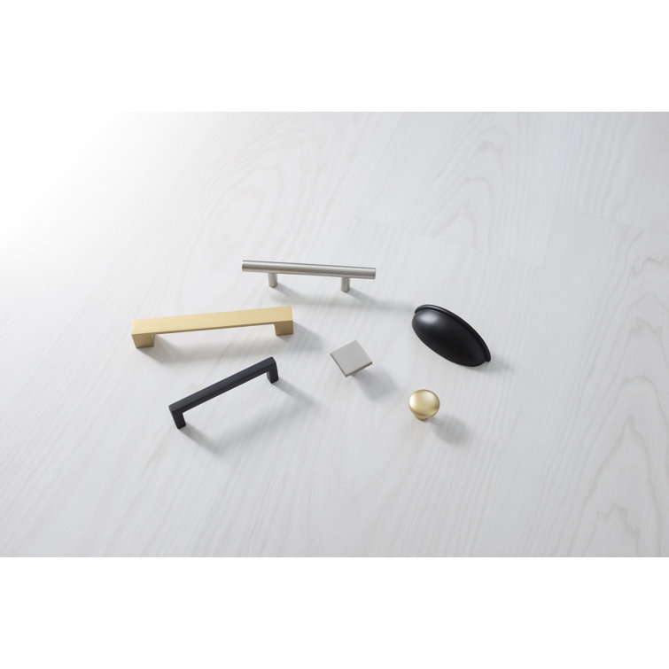 Satin Nickel Modern Bar Pulls with Mounting Hardware