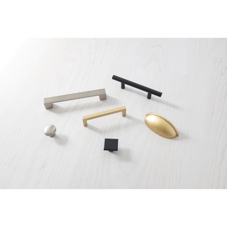 Matte Black Aluminum Bar Pulls with Mounting Hardware, 3-3/4 Inch
