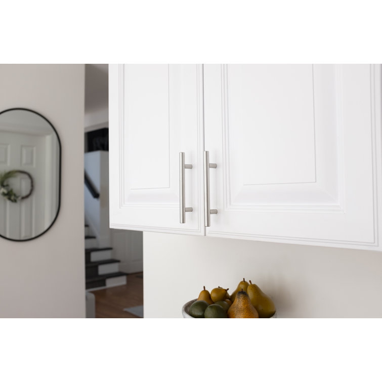 Satin Nickel Modern Bar Pulls with Mounting Hardware